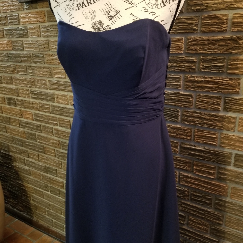 Navy alfred angelo bridesmaid dress